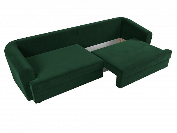 Прямой диван Милтон (полностью велюр зеленый) - Вид 6