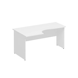 Стол эргономичный левый Комфорт К.133 белый премиум - Фото предпросмотра