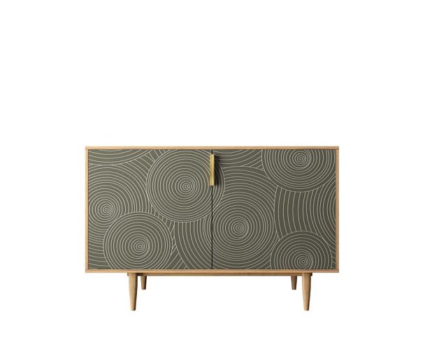 Комод с двумя дверками Line R18/browngrey - Вид 1