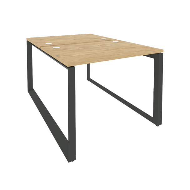 Onix Рабочая станция на О-образном м/к O.MO-D.RS-2.1.7 Тиквуд светлый/Антрацит металл 980*1475*750 - Вид 1
