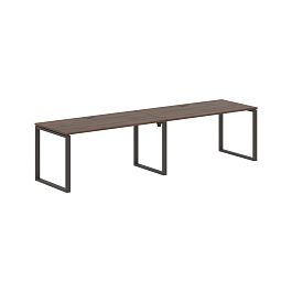 Стол 2-х местный EQWST 3180 Дуб Денвер тёмный/Мокко 3126х800х750 EDIS - Фото предпросмотра
