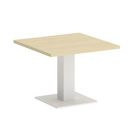 Home Office Стол журнальный квадратный VR.SP-5-60.2G Клён/Белый металл 600*600*450 - Фото предпросмотра