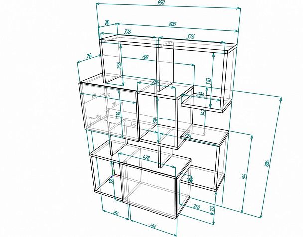 Полка книжная Мебелеф-4 - Вид 2