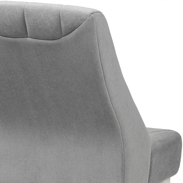 Комплект деревянных мягких стульев Лорелин Белый/Серый велюр, 3 шт. - Вид 9