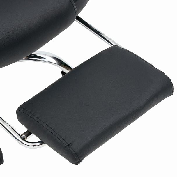 Кресло офисное CROMEX "Chill MS-005", с функцией вибромассажа, подножка, экокожа, черное, 532958 - Вид 17