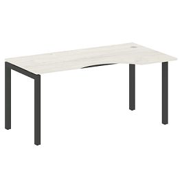 Metal System Quattro Стол криволинейный правый на П-образном м/к 50БП.СА-1 (R) Дуб наварра/Антрацит металл 1600*900*750 - Фото предпросмотра