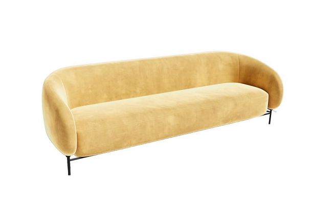 Belt Диван трёхместный BLT-3 Kardif 14/Металл Черный 2210*850*730 - Вид 1