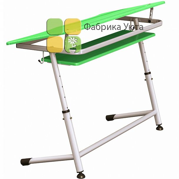 Парта "Премьера 2Р" с полочкой, угл. накл. стол., рег. (2-6 гр) - Вид 4