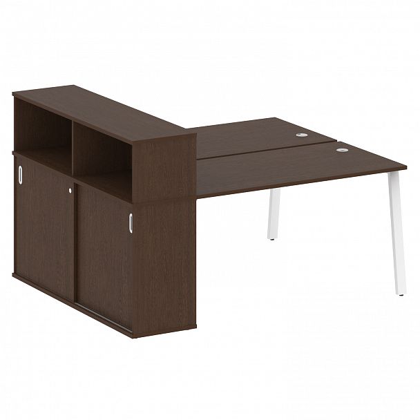 Рабочая станция "Metal System" БА.РС-СШК-2.3 венге/белый - Вид 1