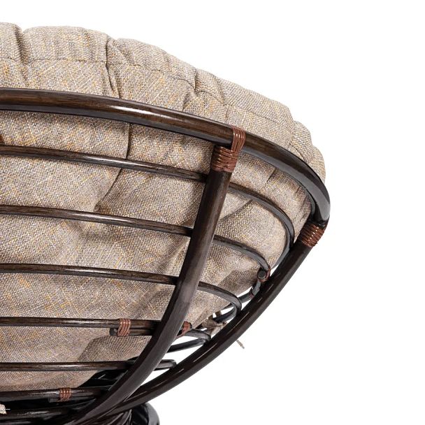Кресло-качалка Папасан/Papasan (W 23/01 B) /с подушкой/Antique brown (античный черно-коричневый) - Вид 9