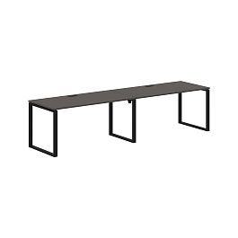 Стол 2-х местный EQWST 3180 Мокко/Черный 3126х800х750 EDIS - Фото предпросмотра