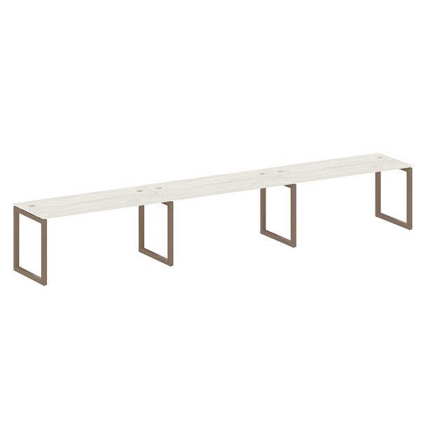 Metal System Quattro Р. ст. на 3 раб. места на О-образном м/к 50БО.СМ-3.4 Дуб наварра/Мокко металл 4800*720*750 - Вид 1