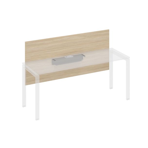 Экран настольный фронтальный большой для стола 180 с кабель-каналом A4 А4 Б 839 БП дуб скандинавский / металлокаркас антрацит - Вид 1