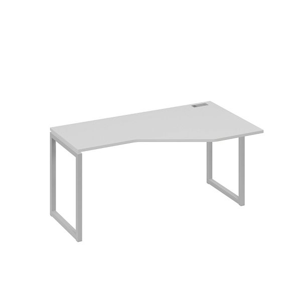 Стол эргономичный правый "Техно" на металлокаркасе QUATTRO A4 А4 Б4 056 БП серый / металлокаркас серый - Вид 1