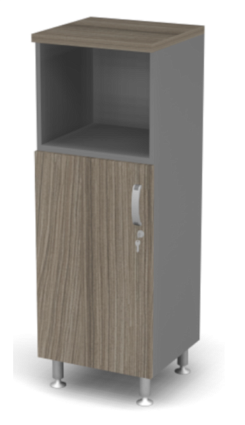 Стеллаж полуоткрытый L,R Берлин Дрифтвуд/Серый ШК3-45(L/R) - Вид 1