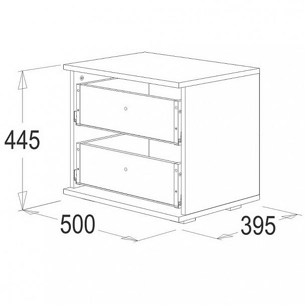Тумба "Ольга 14" с 2 ящиками - Вид 2