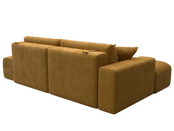 Диван угловой Лига-036 НПБ Модерн левый угол Велюр желтый - Вид 6