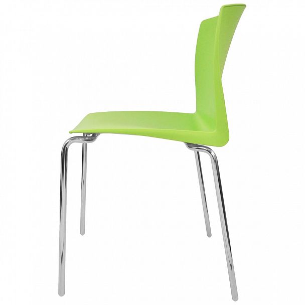 Стул Pull (4 ножки) каркас Хром, салатовый, стопируемый - Вид 2