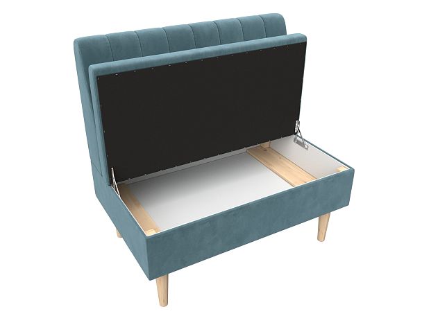 Диван прямой Мини Велюр бирюзовый - Вид 7