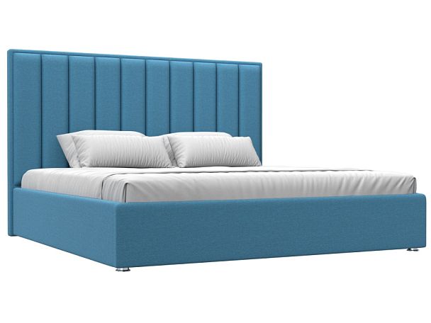 Кровать интерьерная Афродита 200 Рогожка голубой - Вид 1