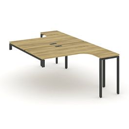 Concept Рабочая станция на 2 места CN.DRS-001 Дуб Винченцо/Металл Антрацит 980*1480*750 - Фото предпросмотра