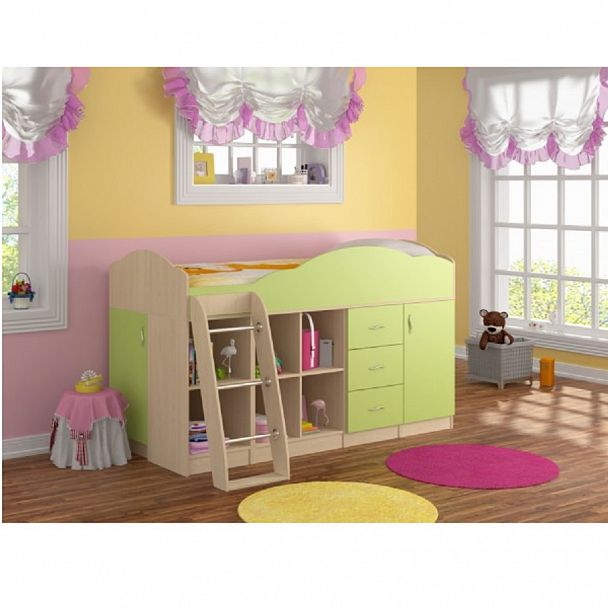 Кровать-чердак "Дюймовочка-5.4" - Вид 1