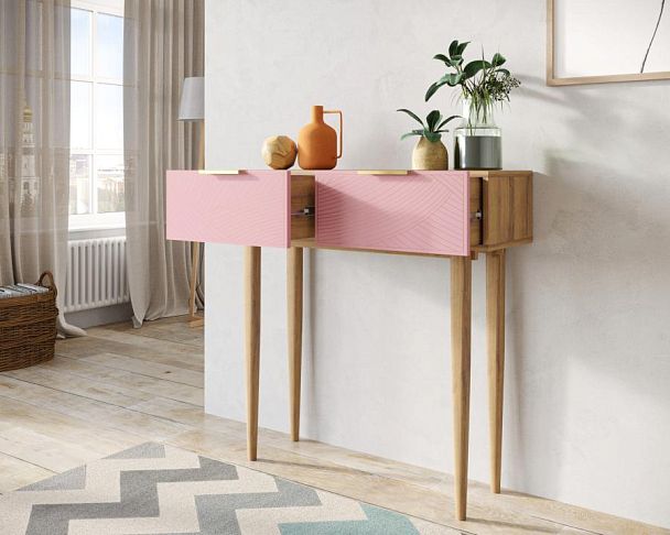 Консоль с двумя ящиками Line LN16/GR1/pink - Вид 2