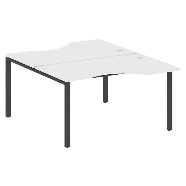 Metal System Р. ст. криволинейная на П-образном м/к БП.РАС-СА-2.2 Белый/Антрацит металл 1400*1835*750 - Вид 1