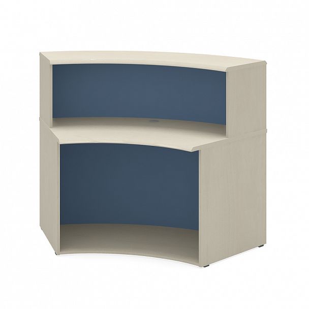 Стойка-ресепшн "Технофорвард" ПК-ТФ-СКР149Х80-В1-117 клен/голубой - Вид 1