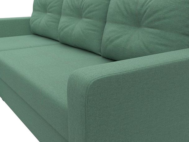 Диван угловой Ливерпуль Лайт левый угол Рогожка зеленый - Вид 4