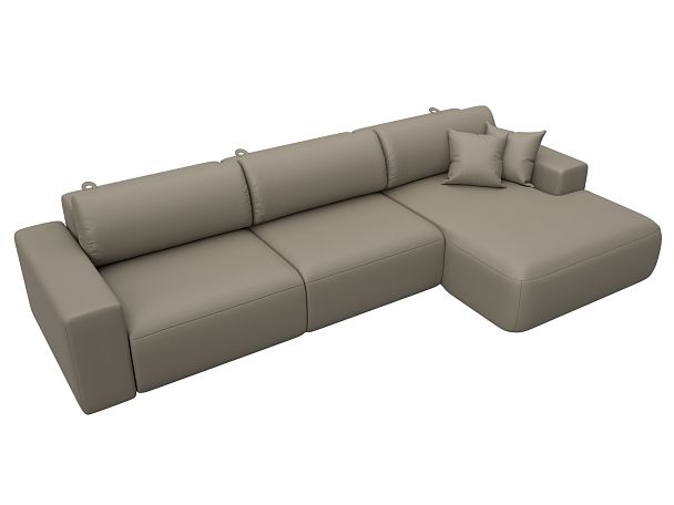 Диван угловой Лига-036 НПБ Классик Лонг правый угол Экокожа бежевый - Вид 5