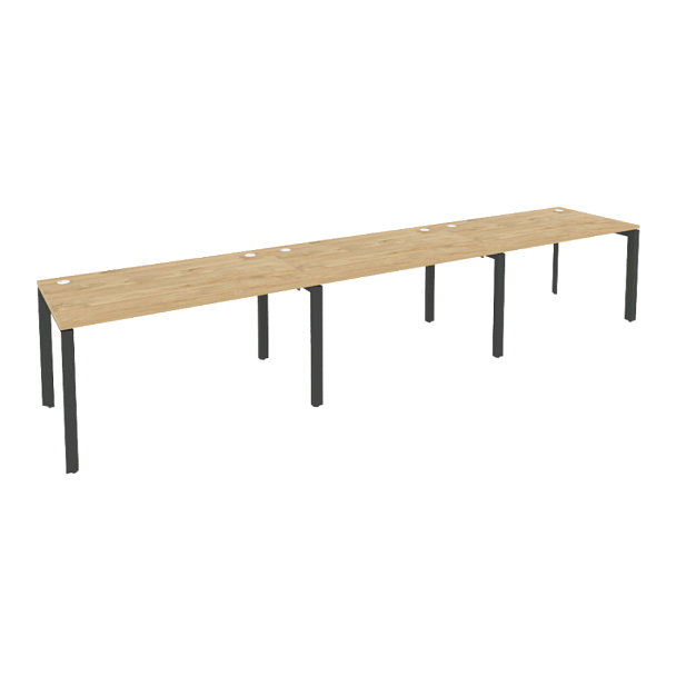 Onix Рабочая станция на П-образном м/к O.MP-RS-3.3.8 Тиквуд светлый/Антрацит металл 4140*800*750 - Вид 1