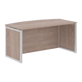 Стол руководителя XQPET 169H Дуб Сонома/Алюминий 1600х867х750 XTEN-QP - Фото предпросмотра