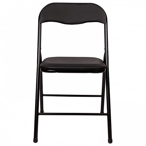 Стул складной для дома и офиса BRABIX "Golf CF-007", черный каркас, кожзам черный, 531565 - Вид 3