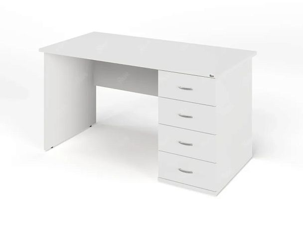 ЛАЙТ / LIGHT RLG008-14x7R Однотумбовый стол 140x70x75 Белый - Вид 1