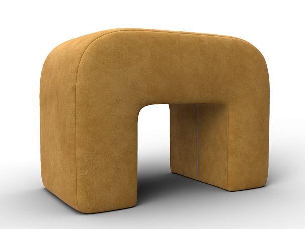 Пуф 008 Велюр желтый - Вид 1