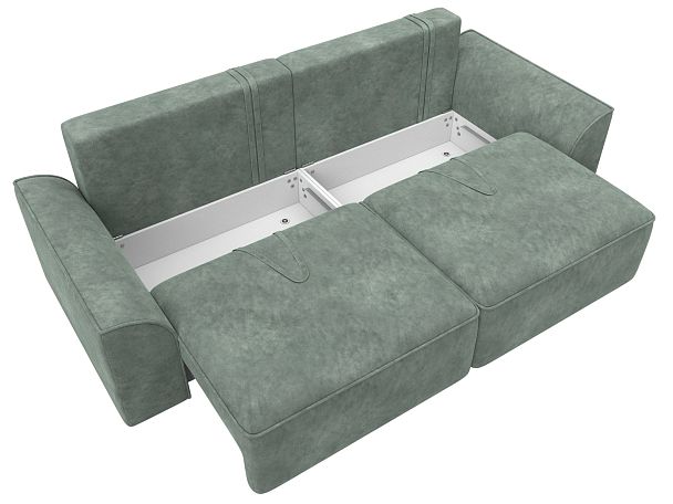 Диван прямой Лига-048 НПБ Велюр зеленый - Вид 8