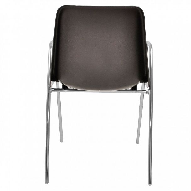 Стул Vicenza (4 высокие ножки c подлокотниками), каркас Хром, коричневый, стопируемый - Вид 4