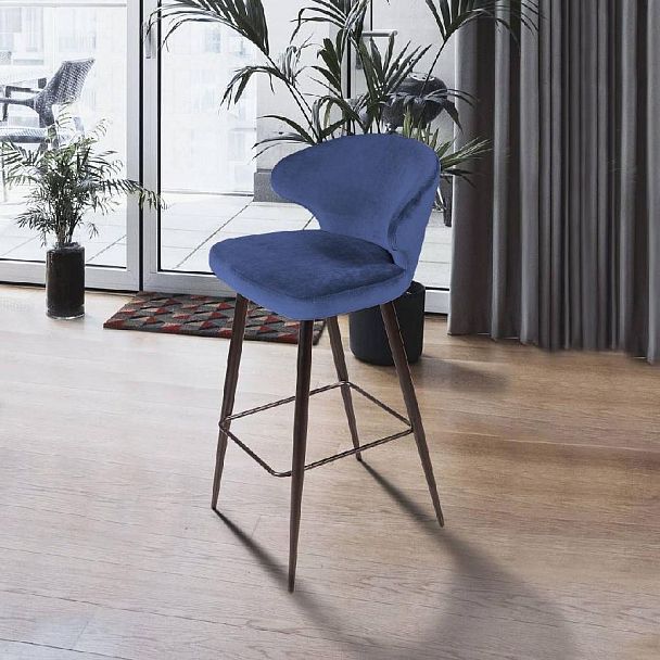 Стул барный Richard, бархат синий 29 - Вид 4