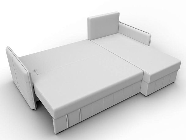 Диван угловой Слим угол универсальный Экокожа белый - Вид 8