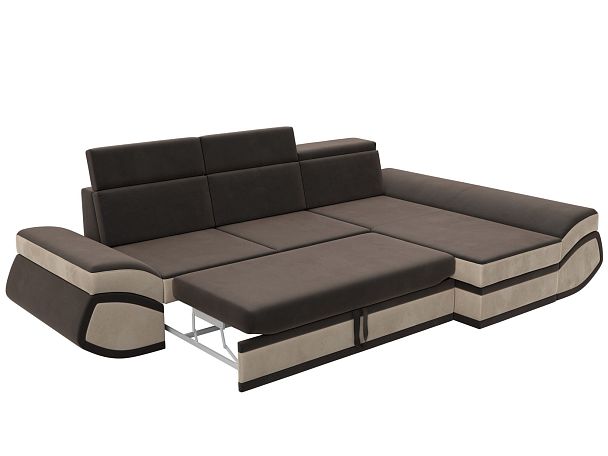 Диван угловой Лига-032 правый угол Велюр коричневый - Вид 7