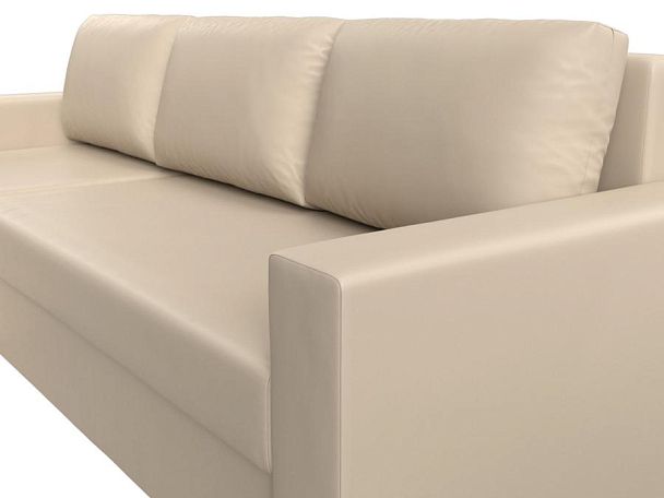 Угловой диван Траумберг Лайт левый (полностью экокожа бежевая) - Вид 4