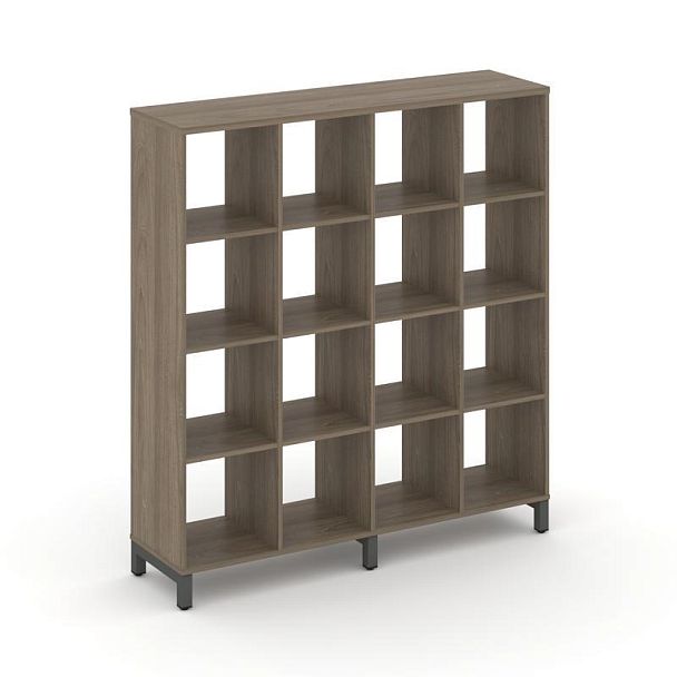 Стайл Проджект Каркас стеллажа 4 яр. SN.KS-440 Вяз Благородный/Металл Антрацит 1488*400*1615 - Вид 1