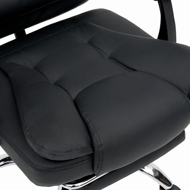 Кресло офисное CROMEX "Lounge MS-007", подножка, 6 массажных модулей, экокожа, черное, 532960 - Вид 15