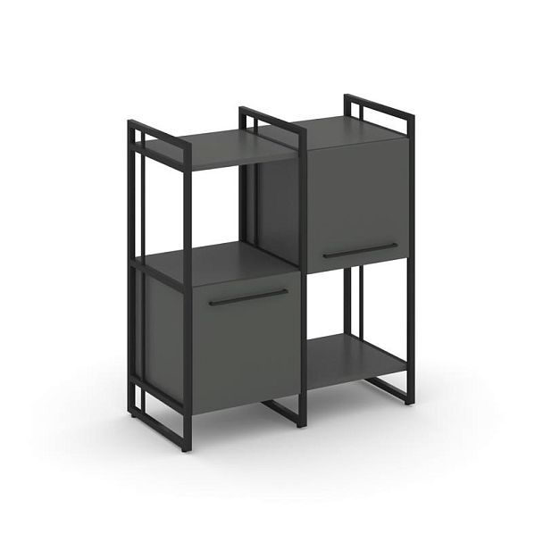 Rift Шкаф комбинированый RF.NS-005 Антрацит/Металл Черный 820*396*924 - Вид 1