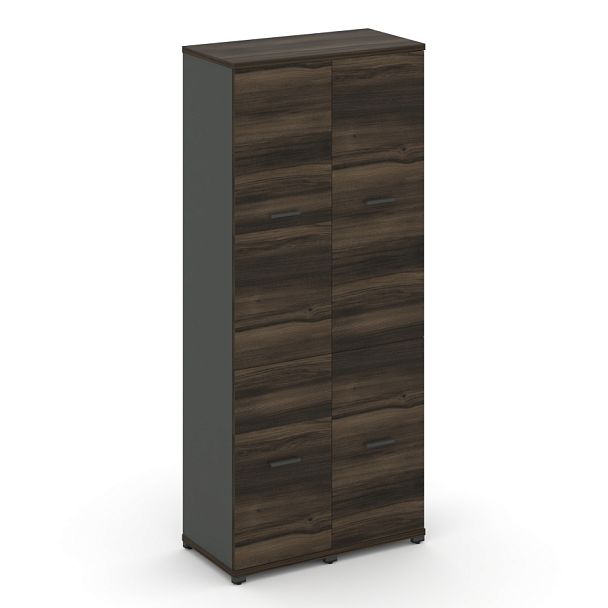 Concept Шкаф 2 узкие секции, 5 ниш CN.STU-522 A Дуб Мали/Антрацит/Металл Антрацит 836*420*1922 - Вид 1