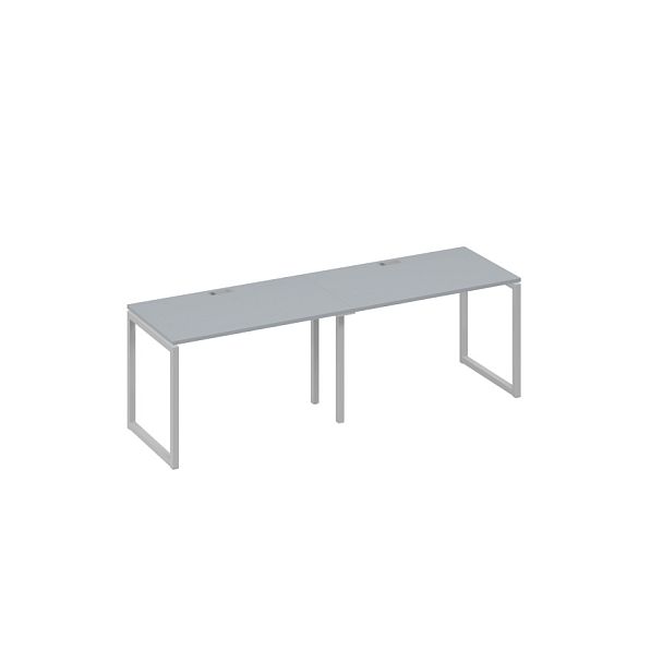 Рабочая станция на каркасе QUATTRO (2х120) A4 А4 Б4 013-2 БП серый / металлокаркас серый - Вид 1