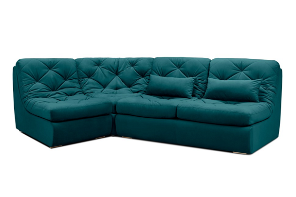 Диван угловой «Борнео» зеленый - Вид 1