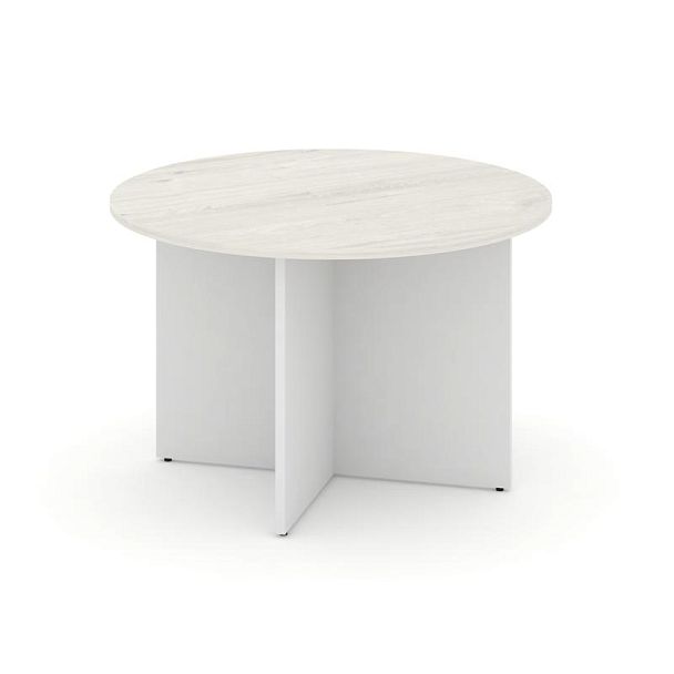Стайл Проджект Стол переговорный кругл. SN-D.SPRG-004 Дуб Наварра/Белый 1180*1180*750 - Вид 1