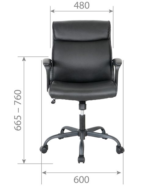 Кресло CHAIRMAN CH303, экокожа, коричневый - Вид 4